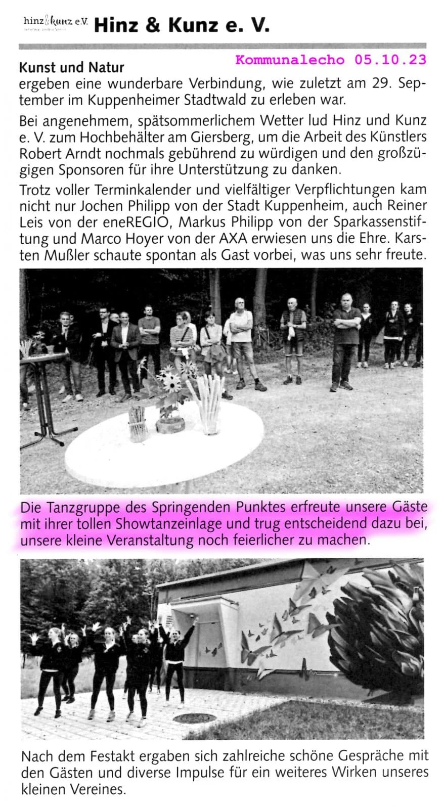Kommunalecheo Kunst und Natur