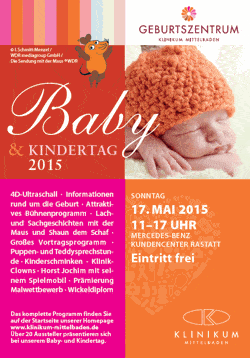 Plakat Baby- und Kindertag 2015